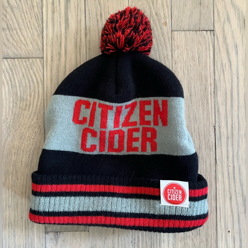 Citizen Kids Pom-Pom Beanie - Black and Gray